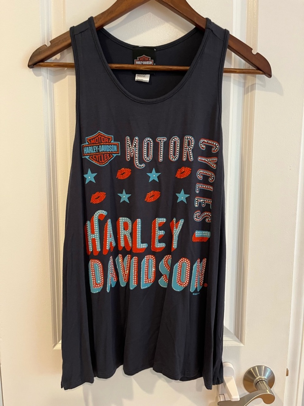 Harley-Davidson Navy Scoop Neck Tank